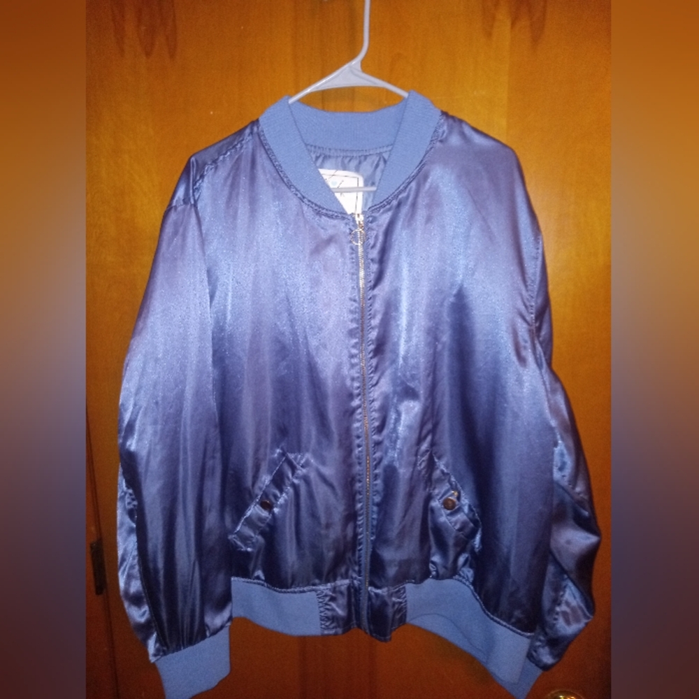 Women's Baby Blue Angel Kiss Los Angela's 3X 100% Polyester Jacket